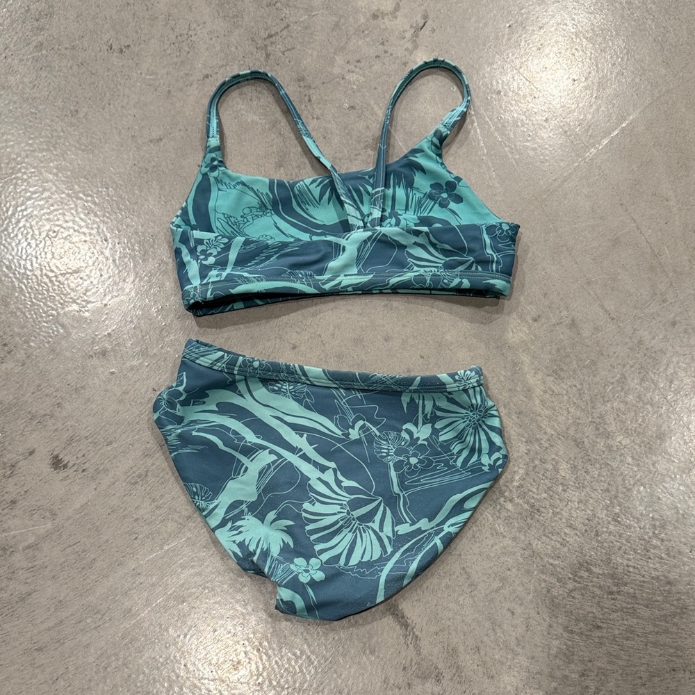 Athleta Girl Swim Bikini in Teal Floral - Picture 4 of 4